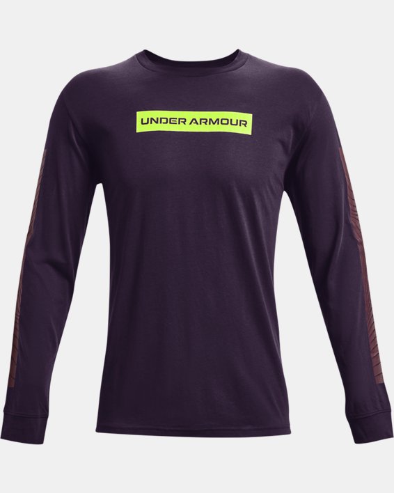 男士UA 21230 Swerve長袖T恤, Purple, pdpMainDesktop image number 4